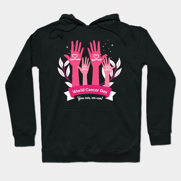 World Cancer day support Hoodie by ProLakeDesigns